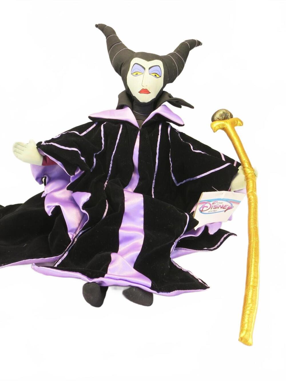 Vintage 90s Walt Disney Store Maleficent 19" Rag Doll Plush Villain